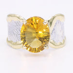 14K Gold & Crystalline Silver Citrine Ring - 34540-Shelli Kahl-Renee Taylor Gallery