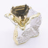 14K Gold & Crystalline Silver Smoky Quartz Ring - 34542-Shelli Kahl-Renee Taylor Gallery