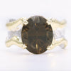 14K Gold & Crystalline Silver Smoky Quartz Ring - 34545-Shelli Kahl-Renee Taylor Gallery