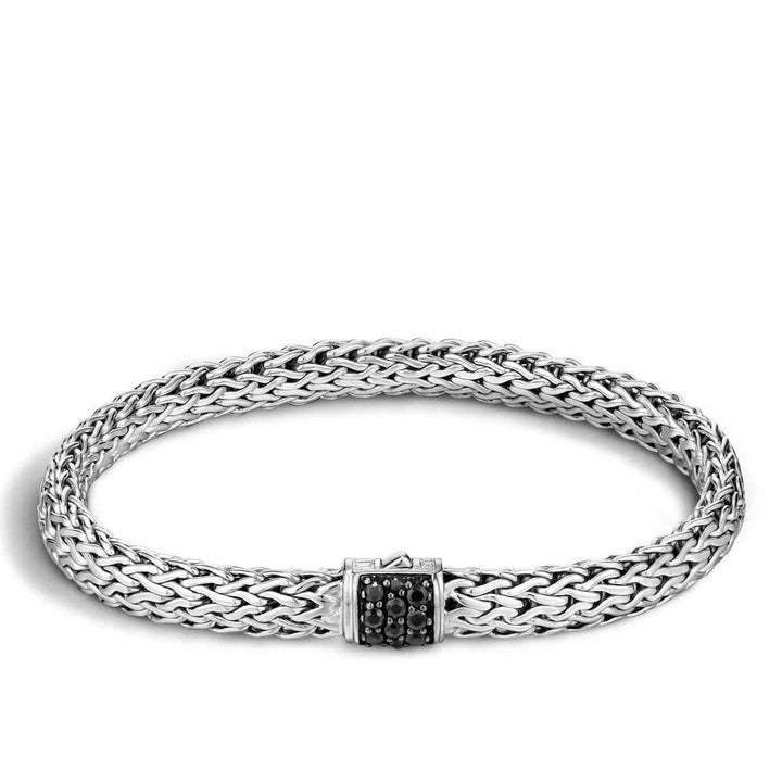 Icon Bracelet, Sterling Silver, Pavé, 6.5MM - BBS9042BLS-John Hardy-Renee Taylor Gallery