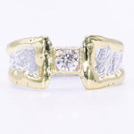 14K Gold & Crystalline Silver Diamond Ring - 34895-Shelli Kahl-Renee Taylor Gallery