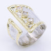 14K Gold & Crystalline Silver Diamond Ring - 34896-Shelli Kahl-Renee Taylor Gallery