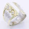 14K Gold & Crystalline Silver Diamond Ring - 34897-Shelli Kahl-Renee Taylor Gallery