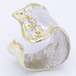 14K Gold & Crystalline Silver Diamond Ring - 34899-Shelli Kahl-Renee Taylor Gallery