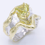 14K Gold & Crystalline Silver Margarita Quartz Ring - 34902-Shelli Kahl-Renee Taylor Gallery
