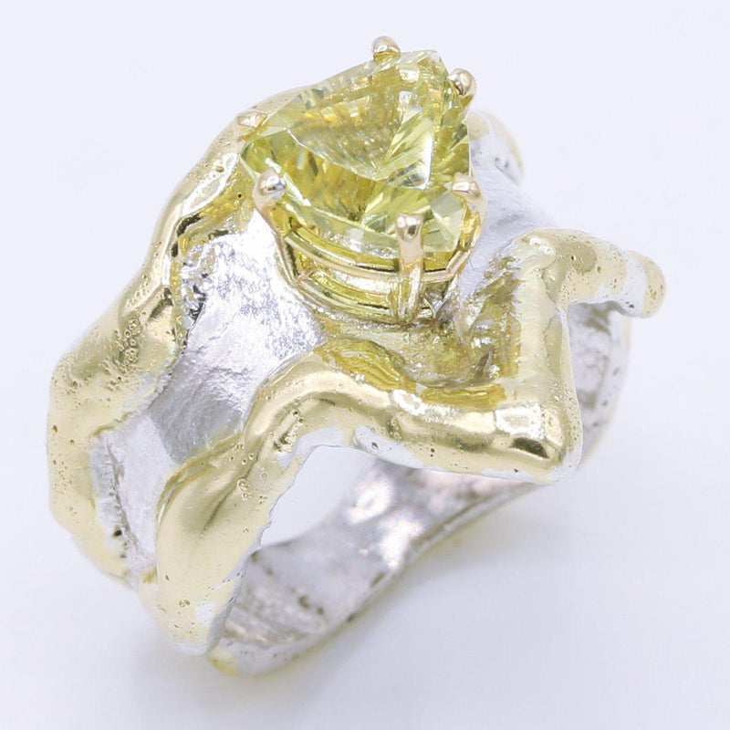 14K Gold & Crystalline Silver Margarita Quartz Ring - 34902-Shelli Kahl-Renee Taylor Gallery
