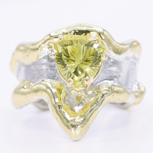 14K Gold & Crystalline Silver Margarita Quartz Ring - 34902-Shelli Kahl-Renee Taylor Gallery