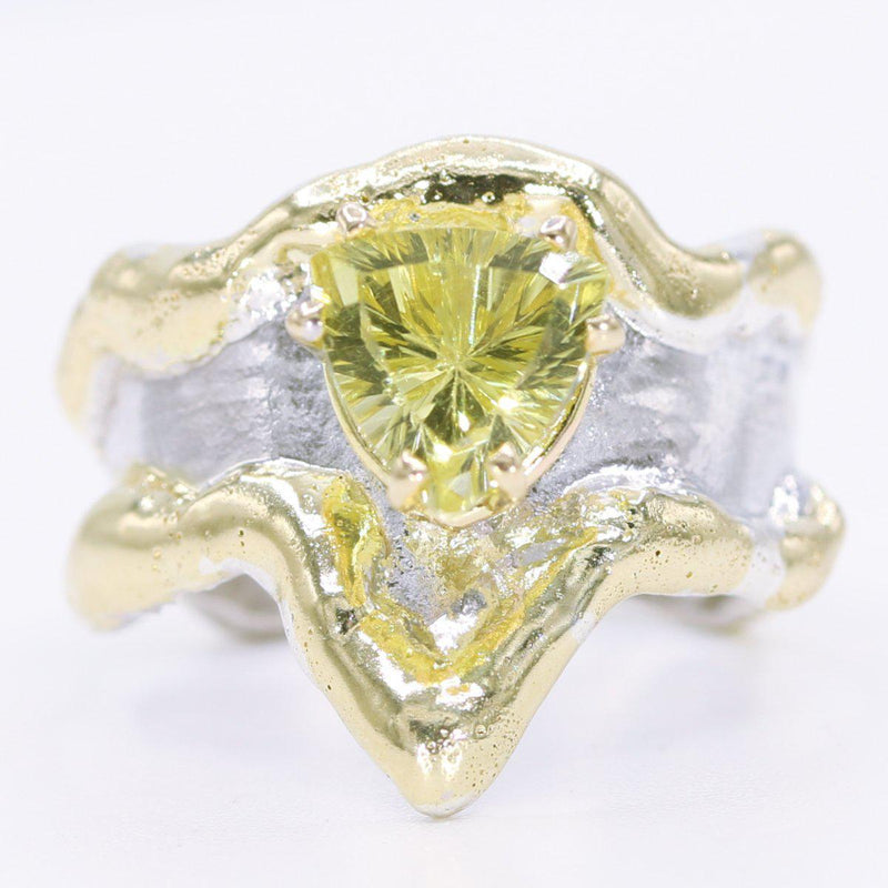 14K Gold & Crystalline Silver Margarita Quartz Ring - 34902-Shelli Kahl-Renee Taylor Gallery