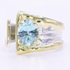 14K Gold & Crystalline Silver Sky Blue Topaz Ring - 34908-Shelli Kahl-Renee Taylor Gallery