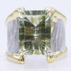 14K Gold & Crystalline Silver Prasiolite Ring - 34976-Shelli Kahl-Renee Taylor Gallery