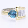14K Gold & Crystalline Silver London Blue Topaz Heart Ring - 34983-Shelli Kahl-Renee Taylor Gallery