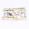 14K Gold & Crystalline Silver White Topaz Ring - 34985-Shelli Kahl-Renee Taylor Gallery