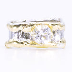 14K Gold & Crystalline Silver White Topaz Ring - 34985-Shelli Kahl-Renee Taylor Gallery