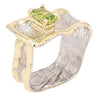 14K Gold & Crystalline Silver Peridot Ring - 34987-Shelli Kahl-Renee Taylor Gallery