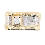 14K Gold & Crystalline Silver Diamond Ring - 34989-Shelli Kahl-Renee Taylor Gallery