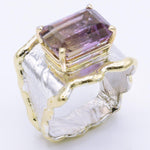 14K Gold & Crystalline Silver Ametrine Ring - 34993-Shelli Kahl-Renee Taylor Gallery