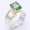 14K Gold & Crystalline Silver Rainforest Green Topaz Ring - 34995-Shelli Kahl-Renee Taylor Gallery