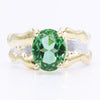 14K Gold & Crystalline Silver Rainforest Green Topaz Ring - 34996-Shelli Kahl-Renee Taylor Gallery