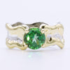 14K Gold & Crystalline Silver Rainforest Green Topaz Ring - 35157-Shelli Kahl-Renee Taylor Gallery