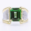 14K Gold & Crystalline Silver Rainforest Green Topaz Ring - 35158-Shelli Kahl-Renee Taylor Gallery