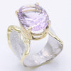 14K Gold & Crystalline Silver Lilac Amethyst Ring - 35160-Shelli Kahl-Renee Taylor Gallery