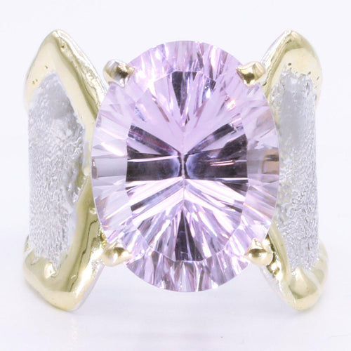 14K Gold & Crystalline Silver Lilac Amethyst Ring - 35160-Shelli Kahl-Renee Taylor Gallery