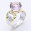 14K Gold & Crystalline Silver Lilac Amethyst Ring - 35161-Shelli Kahl-Renee Taylor Gallery