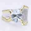 14K Gold & Crystalline Silver Sky Blue Topaz Ring - 35162-Shelli Kahl-Renee Taylor Gallery