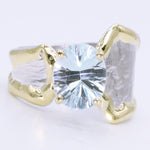 14K Gold & Crystalline Silver Sky Blue Topaz Ring - 35162-Shelli Kahl-Renee Taylor Gallery