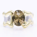 14K Gold & Crystalline Silver Smoky Quartz Ring - 35166-Shelli Kahl-Renee Taylor Gallery