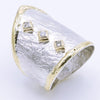 14K Gold & Crystalline Silver Diamond Ring - 35170-Shelli Kahl-Renee Taylor Gallery