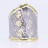 14K Gold & Crystalline Silver Diamond Ring - 35170-Shelli Kahl-Renee Taylor Gallery