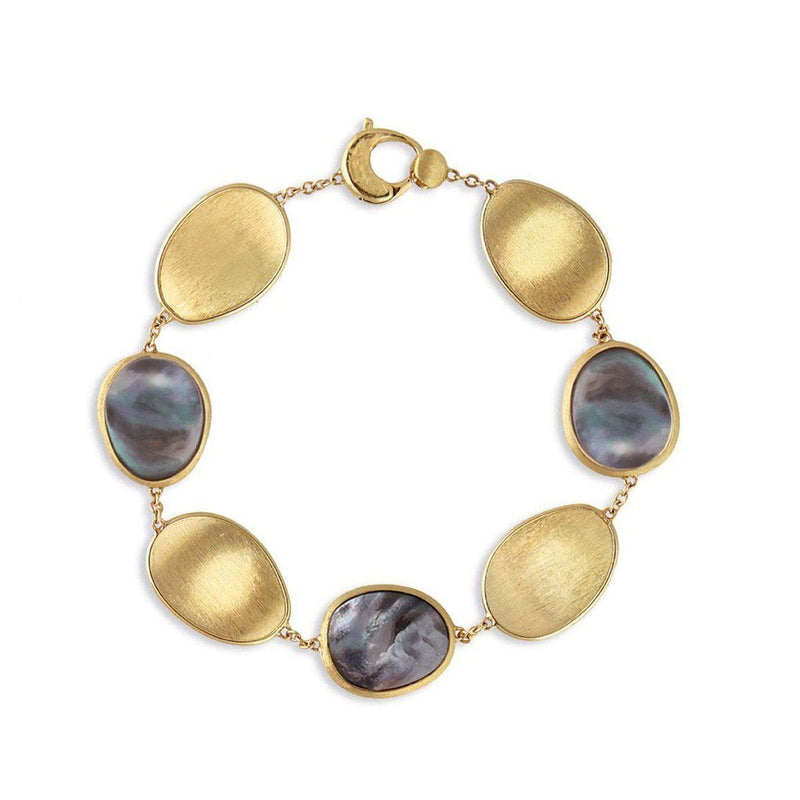 18K Lunaria Black Mother of Pearl Bracelet - BB2099 MPB Y-Marco Bicego-Renee Taylor Gallery
