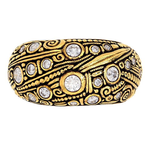 18K Diamond Dome Ring - R-35D-Alex Sepkus-Renee Taylor Gallery