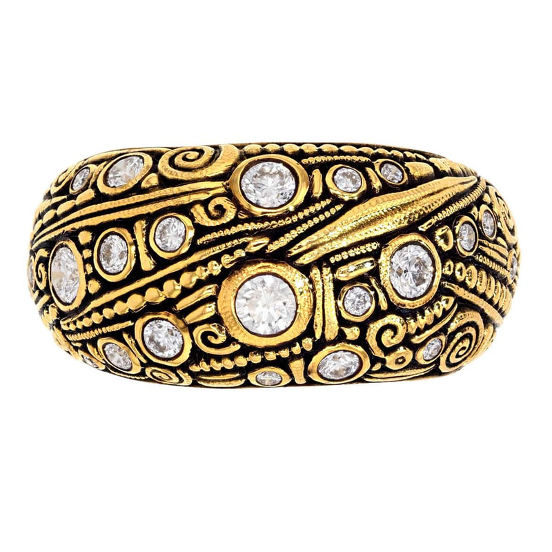 18K Diamond Dome Ring - R-35D-Alex Sepkus-Renee Taylor Gallery