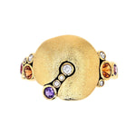 18K Apple Pink Orange Purple Mix Sapphire & Diamond Ring - R-112S-Alex Sepkus-Renee Taylor Gallery