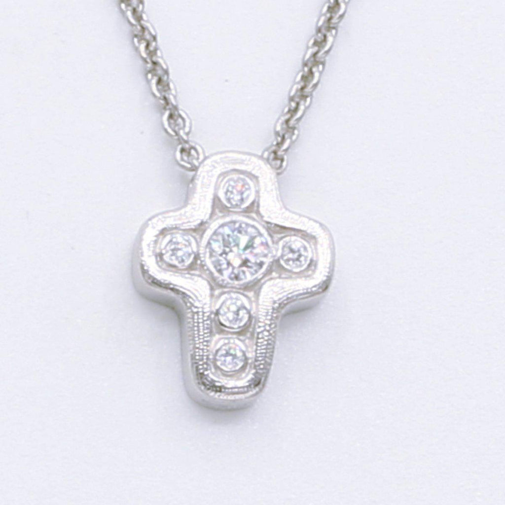 Platinum Cross Diamond Pendant & Chain- M-18PD-Alex Sepkus-Renee Taylor Gallery