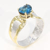 14K Gold & Crystalline Silver London Blue Topaz Ring - 35893-Shelli Kahl-Renee Taylor Gallery