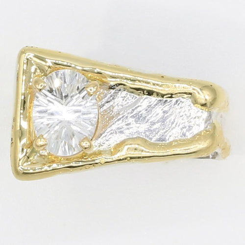 14K Gold & Crystalline Silver White Topaz Ring - 35894-Shelli Kahl-Renee Taylor Gallery