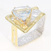 14K Gold & Crystalline Silver Sky Blue Topaz Ring - 35898-Shelli Kahl-Renee Taylor Gallery