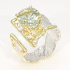 14K Gold & Crystalline Silver Prasiolite Ring - 35900-Shelli Kahl-Renee Taylor Gallery