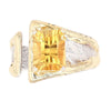 14K Gold & Crystalline Silver Citrine Ring - 35904-Shelli Kahl-Renee Taylor Gallery