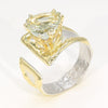 14K Gold & Crystalline Silver Prasiolite Ring - 35933-Shelli Kahl-Renee Taylor Gallery