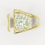 14K Gold & Crystalline Silver Prasiolite Ring - 35933-Shelli Kahl-Renee Taylor Gallery