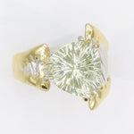 14K Gold & Crystalline Silver Prasiolite Ring - 35935-Shelli Kahl-Renee Taylor Gallery