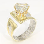 14K Gold & Crystalline Silver White Topaz Ring - 35937-Shelli Kahl-Renee Taylor Gallery