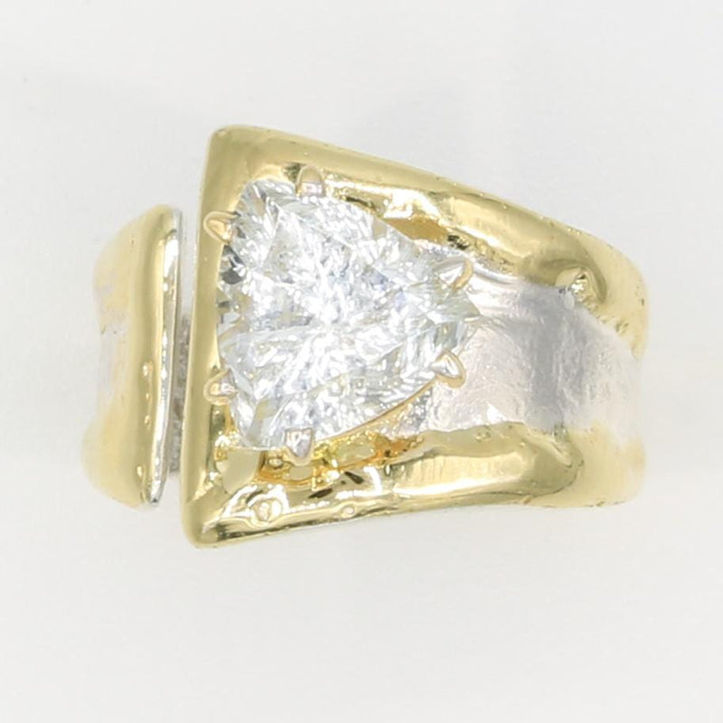 14K Gold & Crystalline Silver White Topaz Ring - 35937-Shelli Kahl-Renee Taylor Gallery