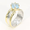 14K Gold & Crystalline Silver Sky Blue Topaz Ring - 35943-Shelli Kahl-Renee Taylor Gallery