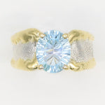 14K Gold & Crystalline Silver Sky Blue Topaz Ring - 35945-Shelli Kahl-Renee Taylor Gallery