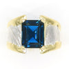 14K Gold & Crystalline Silver London Blue Topaz Ring - 35947-Shelli Kahl-Renee Taylor Gallery